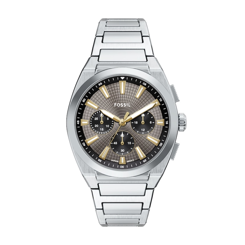 Main Image 1 of Men's Fossil Everett Chronograph Watch with Grey Dial (Model: FS6128)