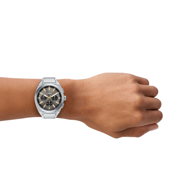 Main Image 2 of Men's Fossil Everett Chronograph Watch with Grey Dial (Model: FS6128)