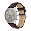 Thumbnail Image 3 of Men's Fossil Neutra White Stainless Steel Brown Leather Strap Chronograph Watch with Grey Dial (Model: FS6129)