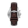 Thumbnail Image 5 of Men's Fossil Neutra White Stainless Steel Brown Leather Strap Chronograph Watch with Grey Dial (Model: FS6129)
