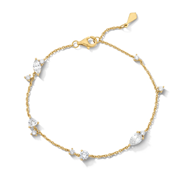 Main Image 1 of 1 CT. T.W.  Lab-Grown Multi-Diamond Bracelet in 10K Gold (F/VS2) - 7.5"
