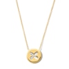 Thumbnail Image 1 of 1/15 CT. T.W. Certified Lab-Grown Diamond Disc Necklace in Sterling Silver with 14K Gold Plate (F/VS2)
