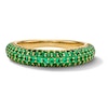 Thumbnail Image 1 of Lab-Created Emerald Wraparound Ring in 10K Gold