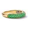 Thumbnail Image 4 of Lab-Created Emerald Wraparound Ring in 10K Gold