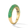 Thumbnail Image 5 of Lab-Created Emerald Wraparound Ring in 10K Gold