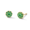Thumbnail Image 1 of Lab-Created Emerald Stud Earrings in 10K Gold
