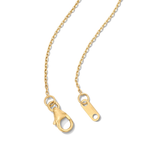 Lab-Created Ruby Heart Necklace in 10K Gold