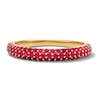 Thumbnail Image 1 of Lab-Created Ruby Three-Row Ring in 10K Gold