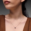Thumbnail Image 2 of Blue Lab-Created Sapphire Heart Necklace in 10K Gold