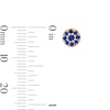 Thumbnail Image 3 of Blue Lab-Created Sapphire Stud Earrings in 10K Gold