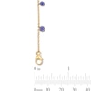 Thumbnail Image 2 of Blue Lab-Created Sapphire Station Dangle Bracelet in 10K Gold