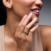 Thumbnail Image 2 of Lab-Created Emerald Three-Row Ring in 10K Yellow Gold