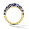 Thumbnail Image 3 of Blue Lab-Created Sapphire Multi-Stone Ring in 10K Gold