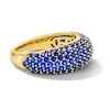 Thumbnail Image 4 of Blue Lab-Created Sapphire Multi-Stone Ring in 10K Gold