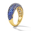 Thumbnail Image 5 of Blue Lab-Created Sapphire Multi-Stone Ring in 10K Gold