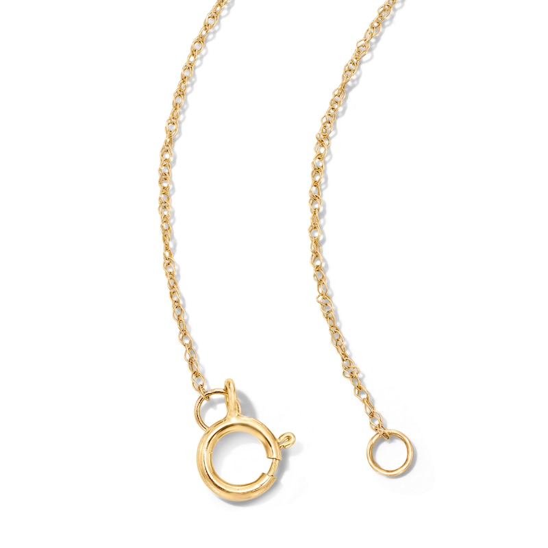 Main Image 2 of Blue Lab-Created Sapphire Necklace in 10K Gold