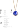 Thumbnail Image 3 of Blue Lab-Created Sapphire Necklace in 10K Gold