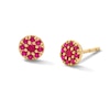 Thumbnail Image 1 of Lab-Created Ruby Stud Earrings in 10K Gold