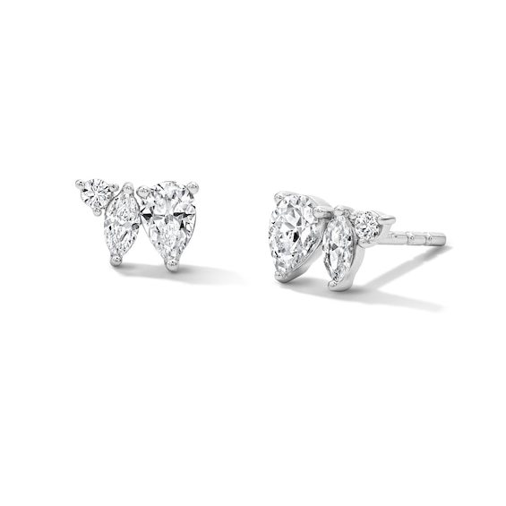 5/8 CT. T.w. Multi-Shape Certified Lab-Grown Diamond Stud Earrings in 10K White Gold (F/Vs2)