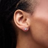 Thumbnail Image 2 of 5/8 CT. T.W. Multi-Shape Lab-Grown Diamond Stud Earrings in 10K White Gold (F/VS2)