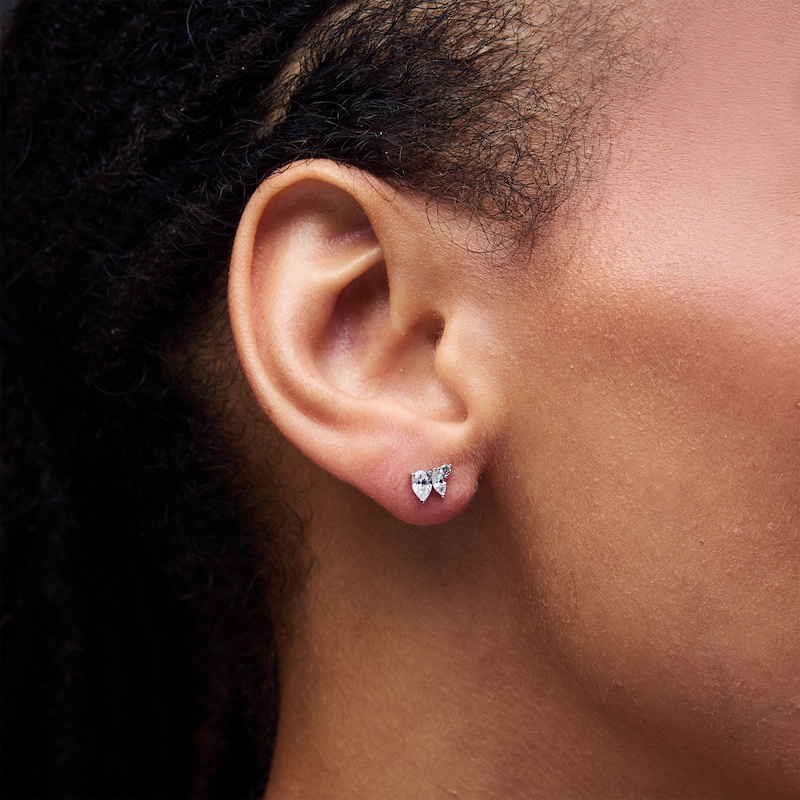 Main Image 2 of 5/8 CT. T.W. Multi-Shape Lab-Grown Diamond Stud Earrings in 10K White Gold (F/VS2)