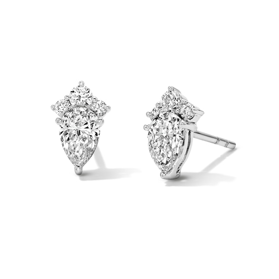 1 CT. T.w. Pear-Shaped Lab-Grown Diamond Stud Earrings in 10K White Gold (F/Vs2)