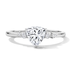 7/8 CT .T.W. Trillion-Cut Lab-Grown Diamond Ring in 10K White Gold (F/VS2)