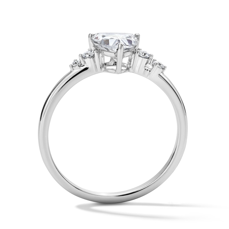 Main Image 3 of 7/8 CT .T.W. Trillion-Cut Lab-Grown Diamond Ring in 10K White Gold (F/VS2)