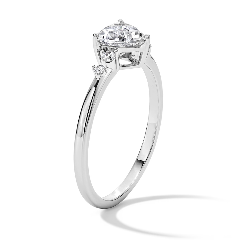 Main Image 5 of 7/8 CT .T.W. Trillion-Cut Lab-Grown Diamond Ring in 10K White Gold (F/VS2)