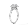 Thumbnail Image 4 of 1-1/10 CT. T.W. Emerald-Cut Certified Lab-Grown Diamond Double Frame Engagement Ring in 14K White Gold (F/VS2)