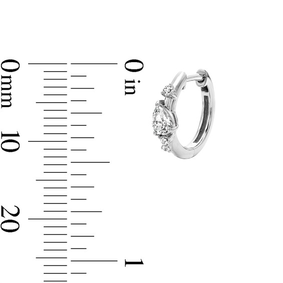 3/8 CT. T.w. Pear-Shaped Certified Lab-Grown Diamond Hoop Earrings in 10K White Gold (F/Vs2)