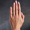 Thumbnail Image 2 of 1 CT. T.W. Oval Certified Lab-Grown Diamond Frame Engagement Ring in 14K White Gold (F/VS2)