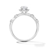 Thumbnail Image 3 of 1 CT. T.W. Oval Certified Lab-Grown Diamond Frame Engagement Ring in 14K White Gold (F/VS2)