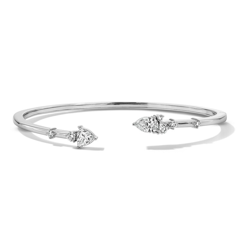 Main Image 1 of 2 CT. T.W. Multi-Shape Certified Lab-Grown Diamond Bangle in 10K White Gold (F/VS2)