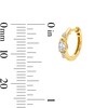 Thumbnail Image 3 of 3/8 CT. T.W. Pear-Shaped Lab-Grown Diamond Hoop Earrings in 10K Gold (F/VS2)