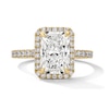 Thumbnail Image 1 of 3-5/8 CT. T.W. Radiant-Cut Certified Lab-Grown Diamond Frame Engagement Ring in 18K Gold (D/IF)