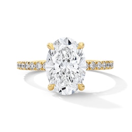 3-1/2 CT. T.W. Oval-Cut Certified Lab-Grown Diamond Engagement Ring in 18K Gold (D/IF)