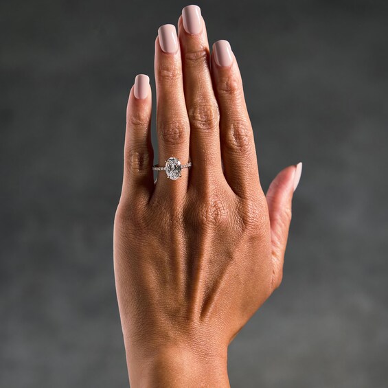 3-1/2 CT. T.w. Oval-Cut Certified Lab-Grown Diamond Engagement Ring in 18K Gold (D/If)