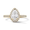 Thumbnail Image 1 of 1-1/2 CT. T.W. Pear-Shaped Certified Lab-Grown Diamond Frame Engagement Ring in 18K Gold (D/IF)