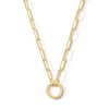 Thumbnail Image 1 of 3.15mm Paper Clip Chain and Charm Holder Necklace in Hollow 10K Gold - 18"