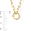 Thumbnail Image 3 of 3.15mm Paper Clip Chain and Charm Holder Necklace in Hollow 10K Gold - 18"