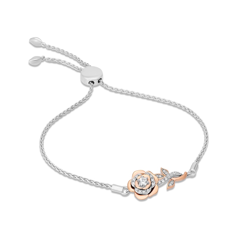 Main Image 2 of Enchanted Star Belle 3/8 CT. T.W. Lab-Grown Diamond Bolo Bracelet in Sterling Silver and Rose Gold Plate (F/VS2)