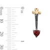 Thumbnail Image 3 of Enchanted Disney Villains Heart-Shaped Garnet and Black Diamond Dagger Earrings in Sterling Silver and 14K Gold Plate