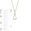 Thumbnail Image 2 of Pear-Shaped Opal and Lab-Grown Diamond Accent Pendant in 10K Gold (F/VS2)