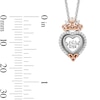 Thumbnail Image 3 of Enchanted Disney Majestic Princess Topaz and 1/10 CT. T.W. Diamond Pendant in Sterling Silver and 10K Rose Gold - 19"