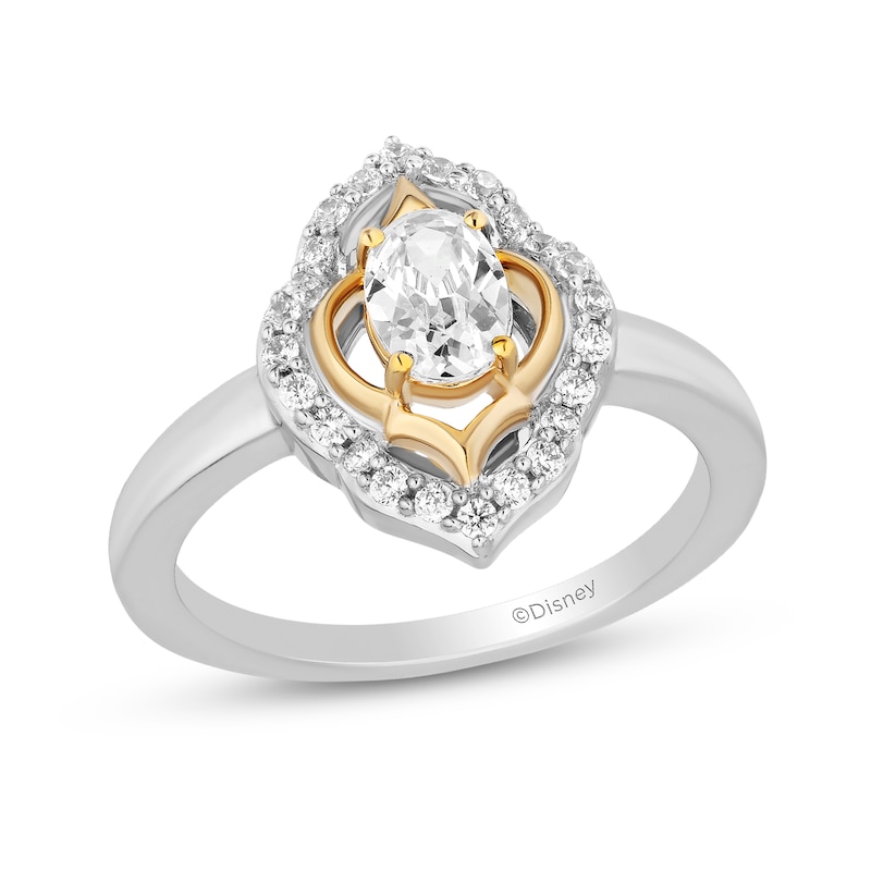 Main Image 1 of Enchanted Star Jasmine 3/4 CT. T.W. Lab-Grown Diamond Ring in Sterling Silver and 14K Gold Plate (F/VS2)