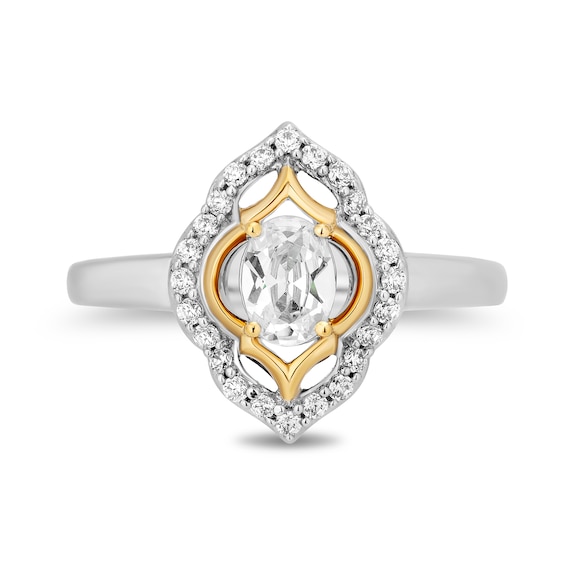 Enchanted Star Jasmine 3/4 CT. T.w. Lab-Grown Diamond Ring in Sterling Silver and 14K Gold Plate (F/Vs2)