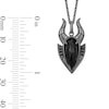 Thumbnail Image 3 of Enchanted Disney Villains Maleficent Onyx and 1/20 CT. T.W. Black Diamond Pendant in Black-Plated Sterling Silver - 19"