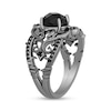 Thumbnail Image 2 of Enchanted Disney Villains Maleficent Black Onyx and 1/6 CT. T.W. Black Diamond Ring in Black Plated Sterling Silver