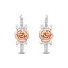 Thumbnail Image 1 of Enchanted Star Belle 1/8 CT. T.W. Lab-Grown Diamond Hoop Earrings in Sterling Silver and 14K Rose Gold Plate (F/VS2)